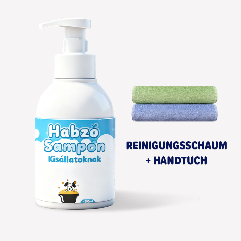 Sanfter, pflanzenbasierter Reinigungsschaum für Haustiere