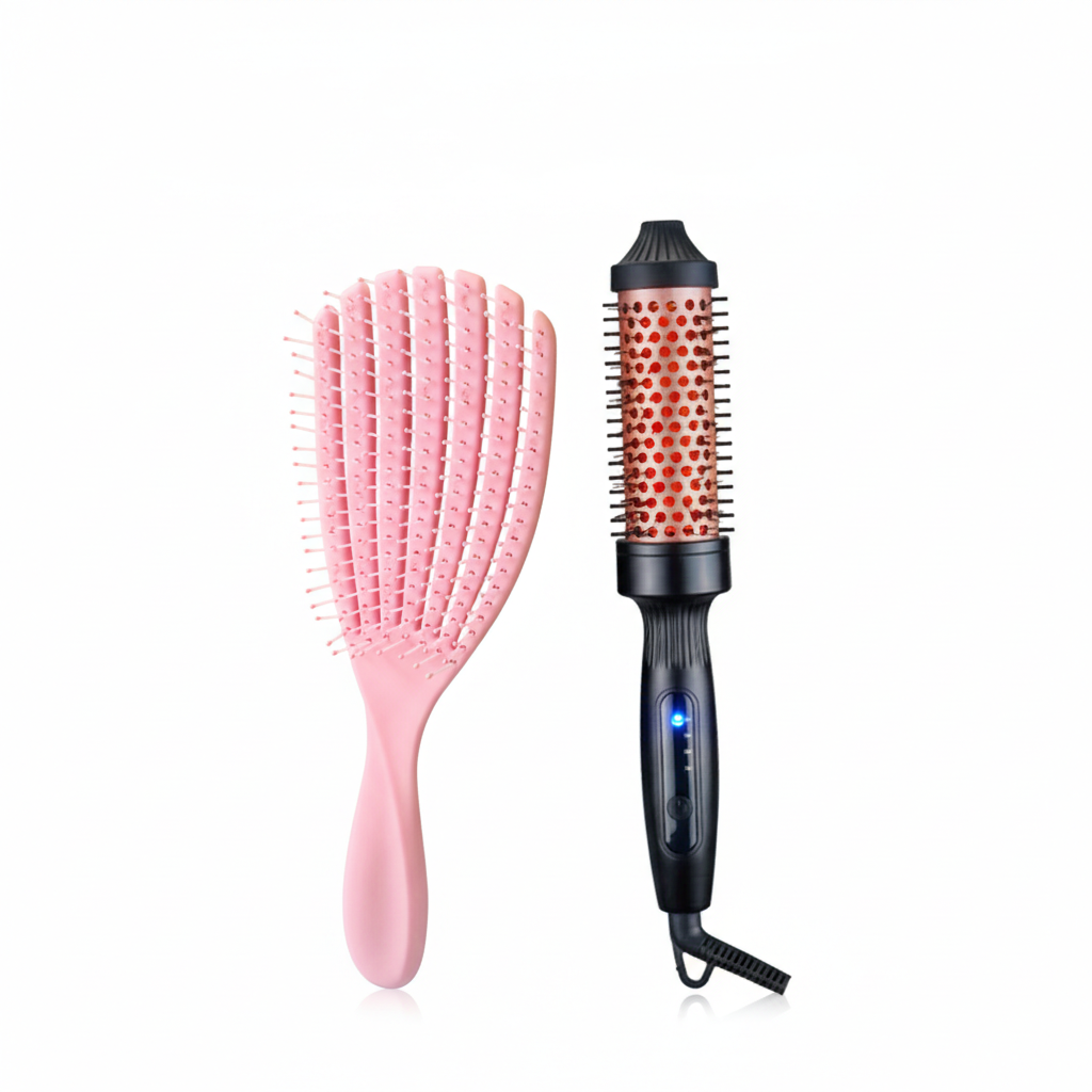 đââď¸đĽ 32mm Ionen-HeizbĂźrste â Locken & Volumen in 5min, glättet & stylt ohne Schäden â¨đ¨