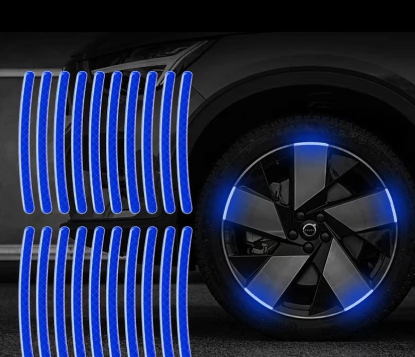🔥🔥🔥Reflektierende Auto-Felgenaufkleber(Kaufen Sie 2 genug für das Vorderrad Kaufen Sie 4 für das ganze Auto)