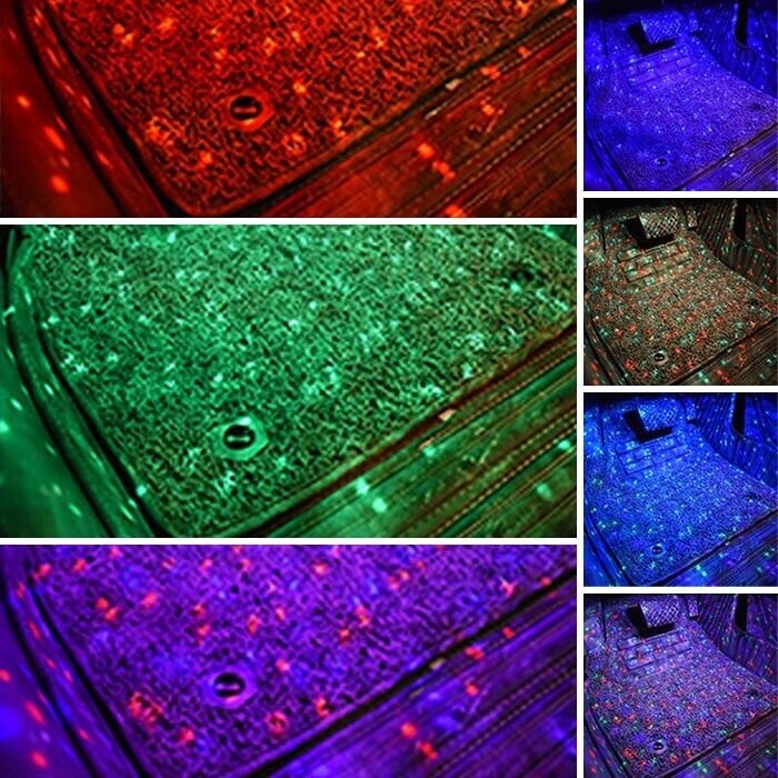 👍🎁Auto-Innenbeleuchtung -Dekorieren Sie Ihr Auto in Farbe! (umfasst 4 Lichtleisten)