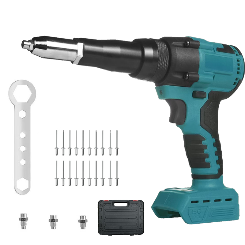 🔥🔥🔥Tragbare, bürstenlose 21-V-Nietmaschine mit Aluminiumnieten und Aufbewahrungsbox
