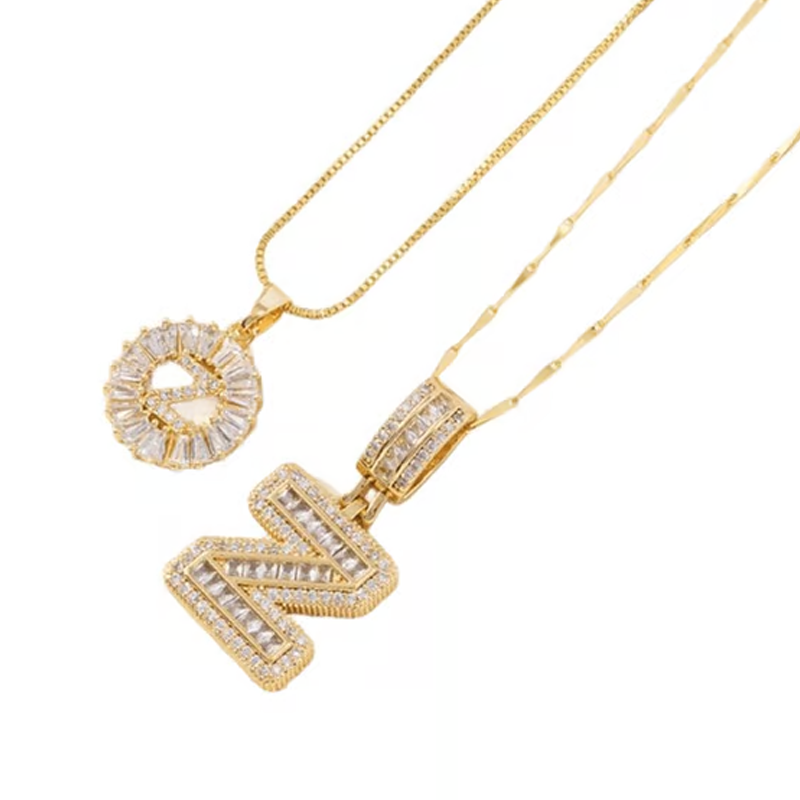 ✨Gold Alphabet Anhänger Halskette