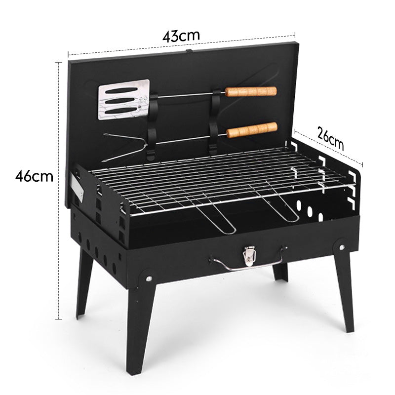 đ„Tragbarer klappbarer Holzkohlegrill fĂŒr das Kochen im Freien