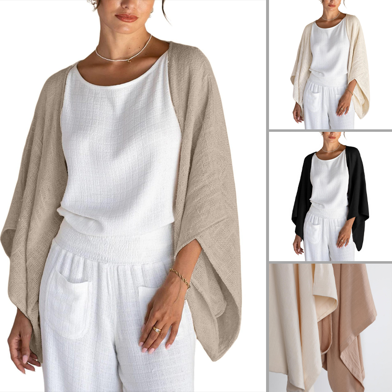 Damen-Cardigan Mit Offener Vorderseite, Quasten, Spitze, Bauchfrei