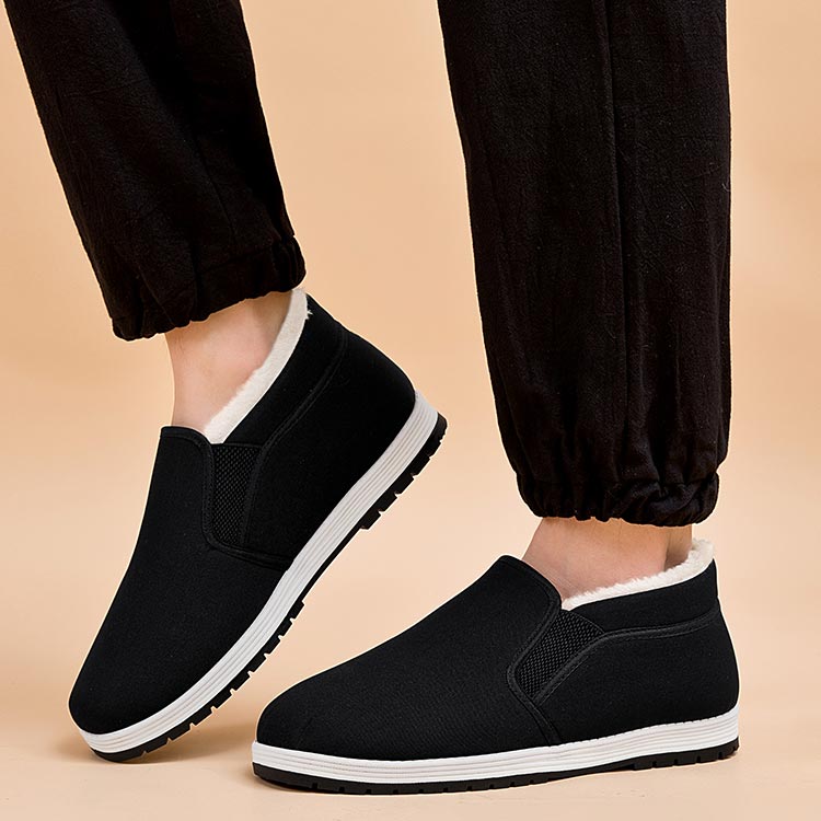 🔥Letzter Tag des Ausverkaufs 50 % Rabatt🔥Baumwollschuhe mit superwarmem Kunstfellfutter und rutschfester Sohle für Herren