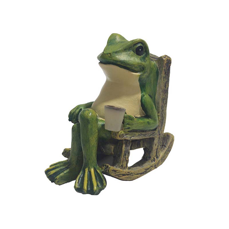 ⌛ Nur noch 3 Tage – 60 % auf alles! ⏰Solarbetriebenes schaukelndes Frosch-Stuhl-Ornament