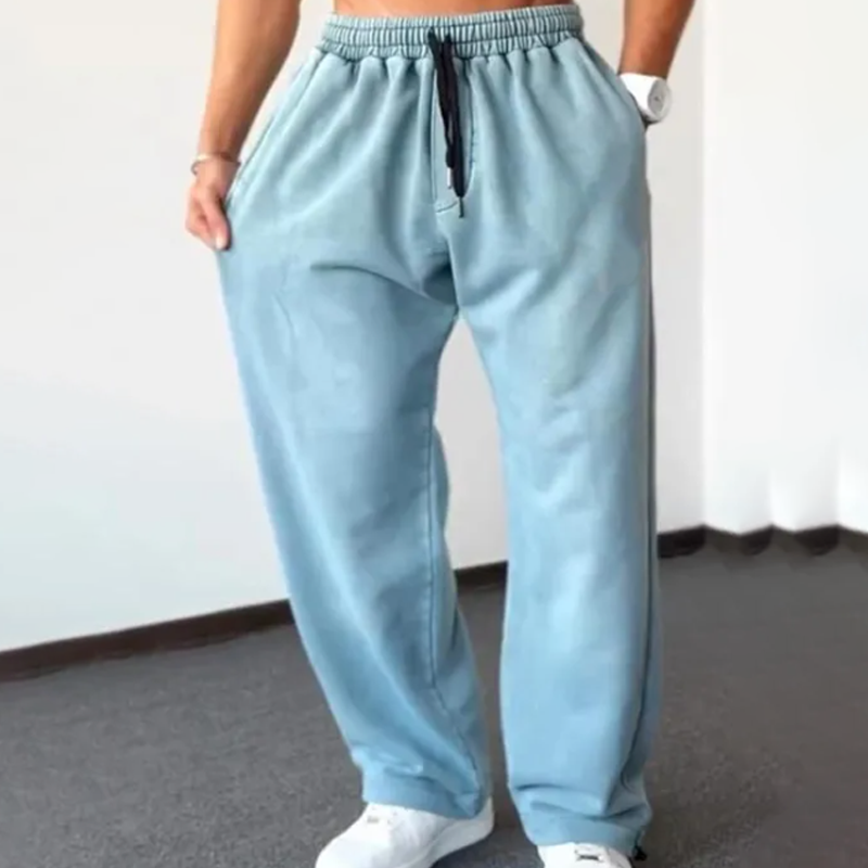 Herren-Freizeithose mit weitem Bein und Kordelzug