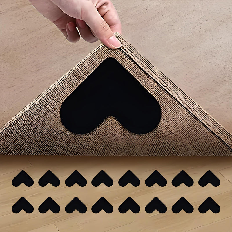 Herzförmige, wiederverwendbare, rutschfeste Teppichstopper