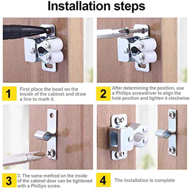 🚪 50% RABATT! 🎉 Edelstahl Rollenschnäpper für Schranktüren – Leises Öffnen, Einfache Montage & Langlebig 🔩📦