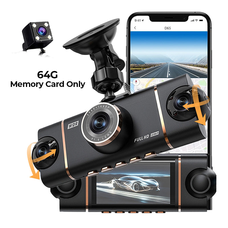 💎 60% RABATT! 💎 4-Kanal-HD-Dashcam mit Front-, Innen- und Heckaufzeichnung – 1080p, WLAN, GPS & 24/7 Parküberwachung 🚗📹