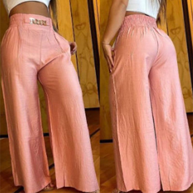 📢📢50% Rabatt!! ⏰Damen-Hose – Hoher Bund, Weites Bein, Mit Gürtelakzent & Vielseitiger Look ✨