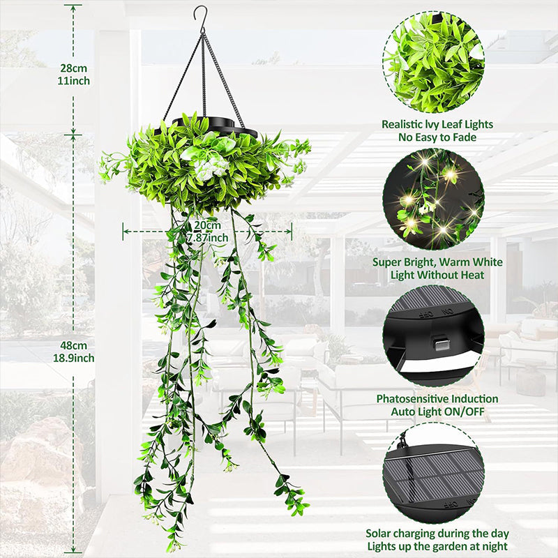 ✨Solarbetriebene Hängelampe aus Milangras🌿Gestalte deinen eigenen gemütlichen Garten💡