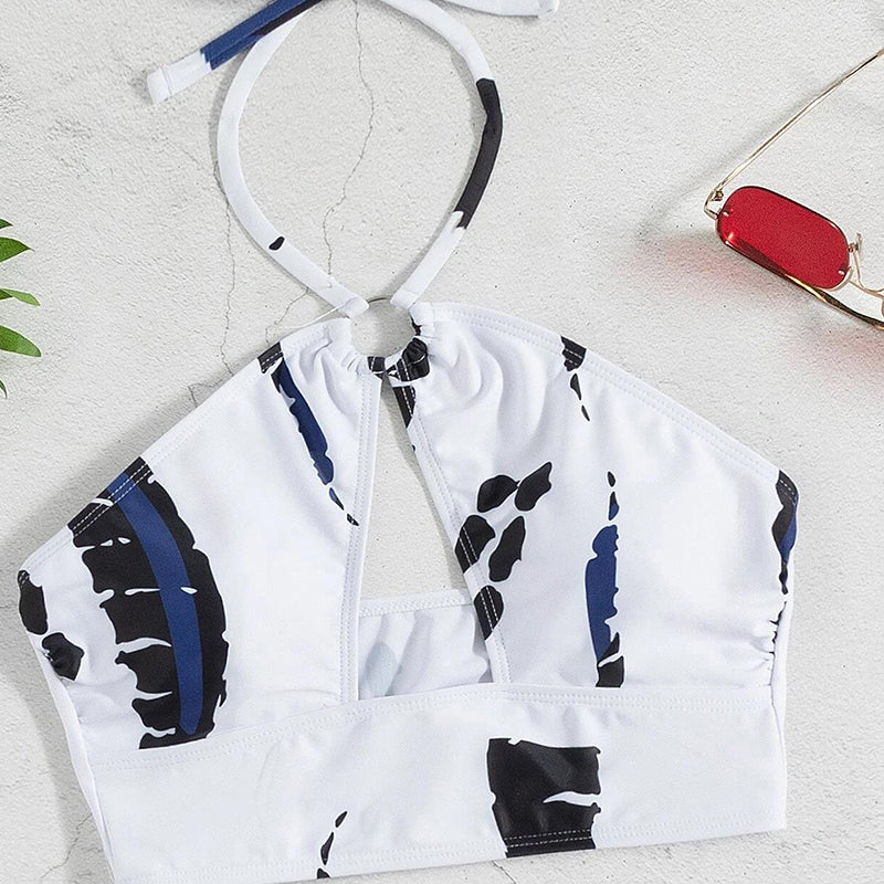 Gerafftes 3-teiliges Bikini-Set für Damen