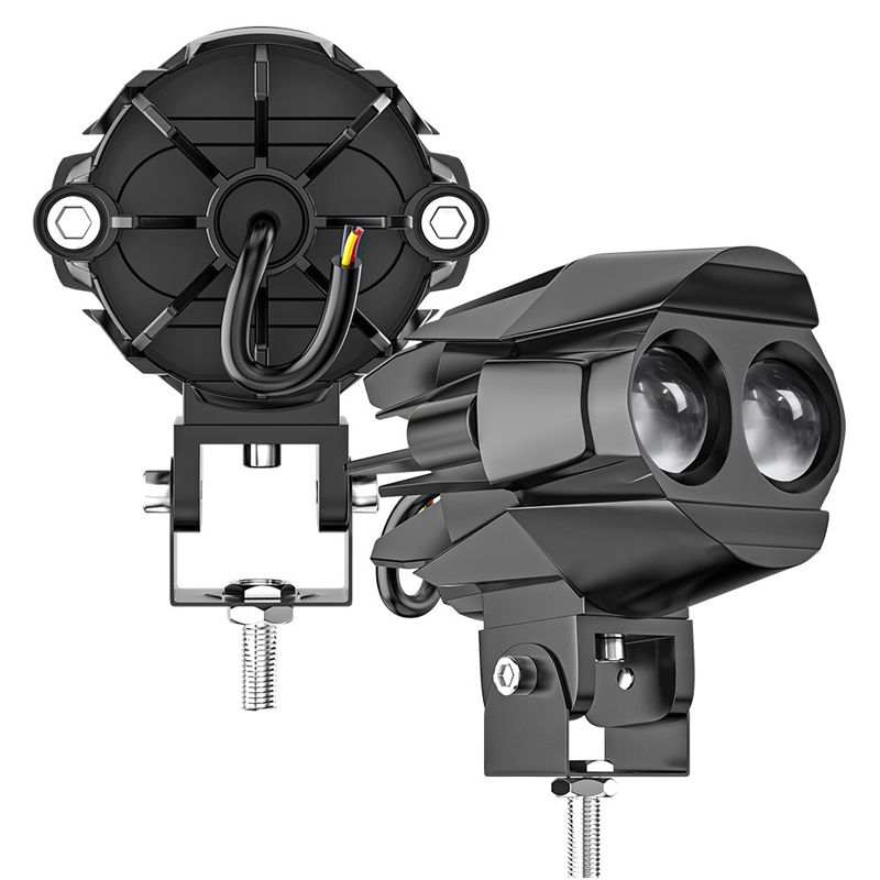 🔵🟡 【Limitierte Auflage: 50 % Rabatt】Zweifarbiger LED-Scheinwerfer für Motorräder – 🌀 Tagfahrlicht (weiß) / Nebellicht (gelb) per Knopfdruck | ❄️ integrierte Kühlung | 🚦 verbesserte Sicht bei jedem Wetter