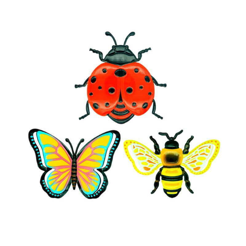 🐝 LIMITIERTE AKTION: 50 % RABATT! ✨ 3D-Insekten-Wanddekoration – Biene, Schmetterling, Marienkäfer, wetterbeständig
