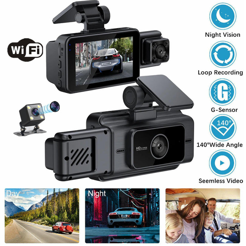 🚗 50% RABATT! 📹 3-Kanal-Dashcam mit Nachtsicht – Rundumsicht, klare Aufnahmen & einfach zu installieren – Maximale Sicherheit für jede Fahrt 🌙