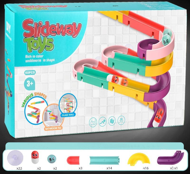 🛁Interaktives Badewannen-Rutschbahn-Set – Kleinkind-Badespielzeug