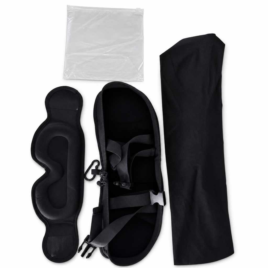📢📢50% RABATT !!⏰Set aus integriertem Memory-Foam-Reisekissen und 3D-abdunkelnder Schlafmaske zur Nackenstütze auf Reisen