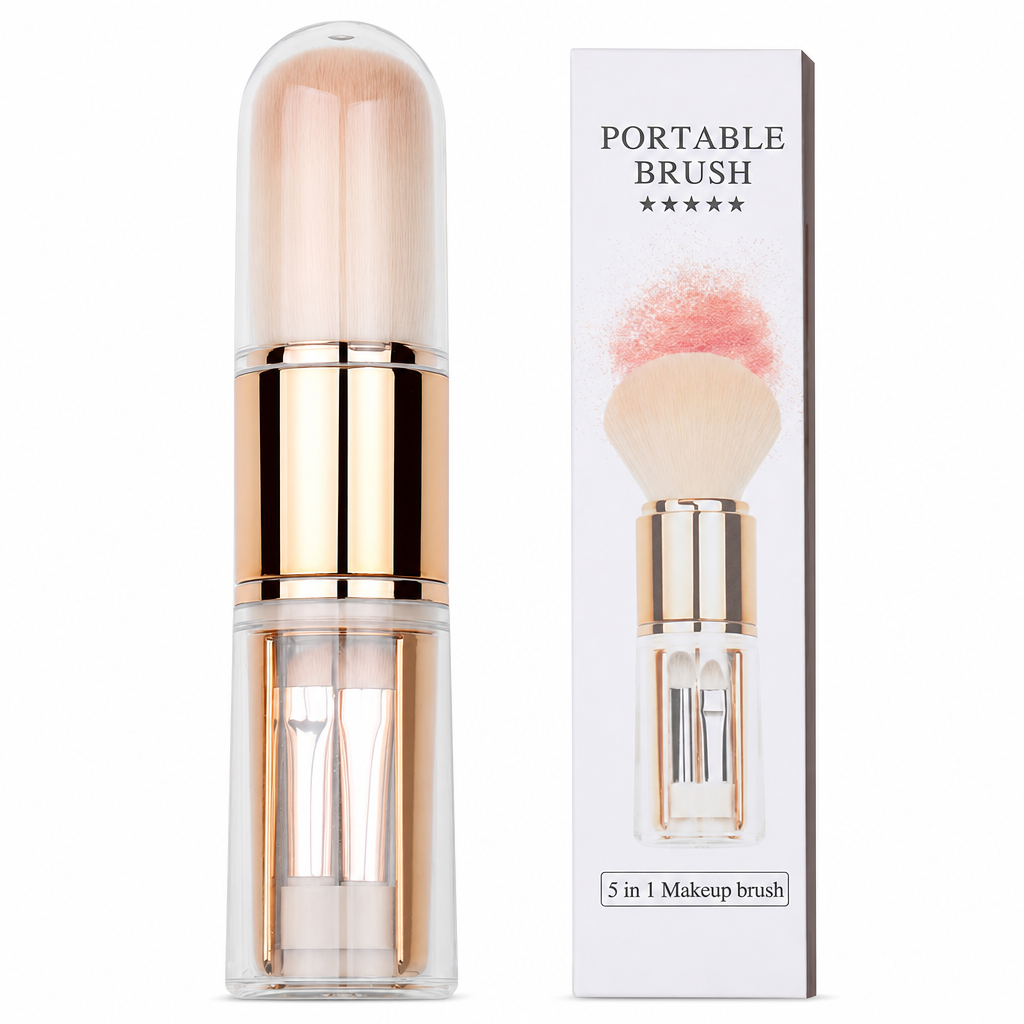 ✨ 50% RABATT! 💄 6-in-1 Make-up-Pinsel – Für Puder, Rouge & Lippen, praktisch zum Mitnehmen 💋