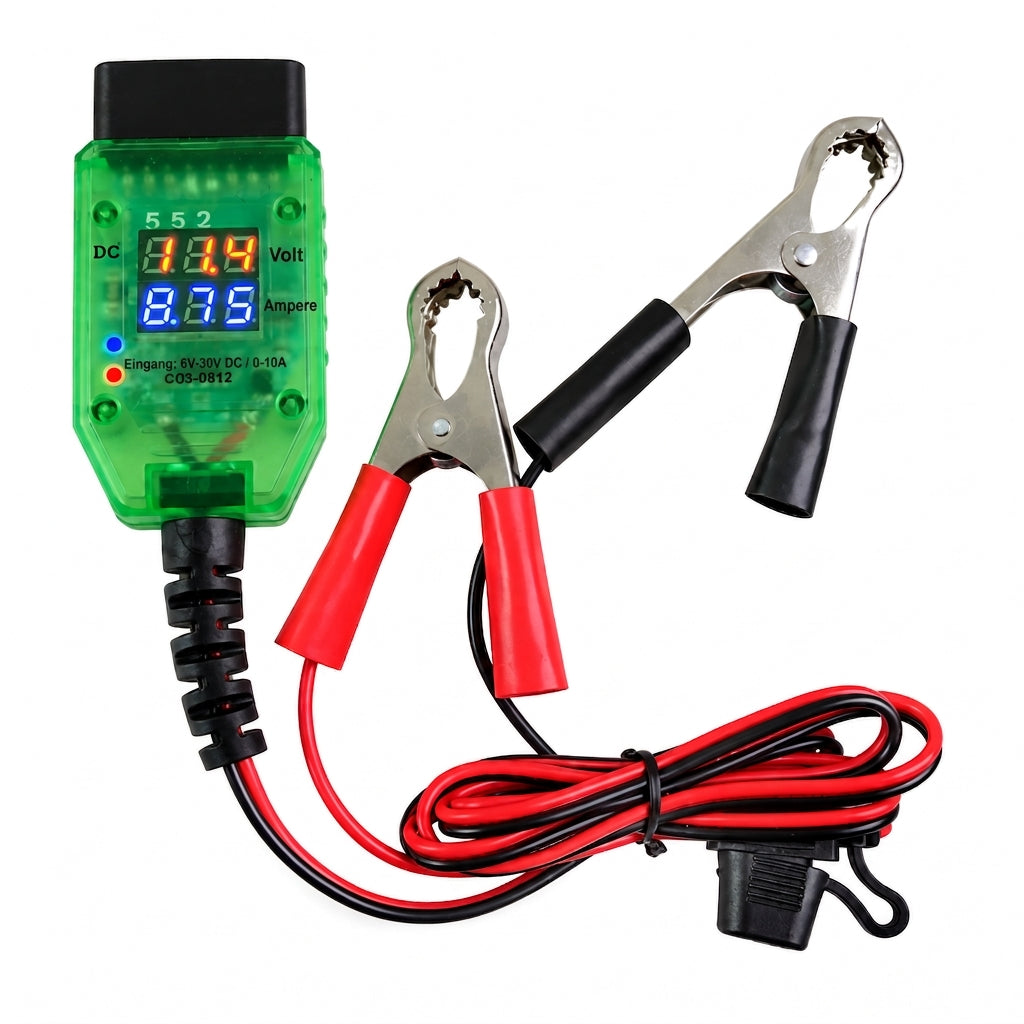 🚗 50% RABATT! 🔋 OBDII 12V Speicher-Backup – Mit Spannungsanzeige ✨