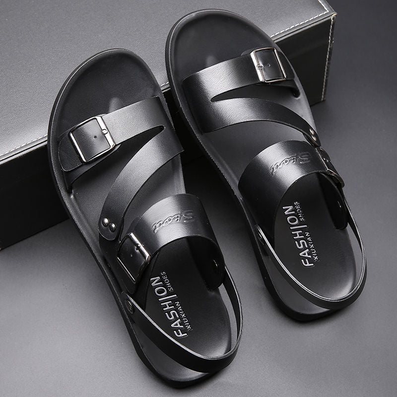 👡 50% RABATT! 🔥 Herren-Strandsandalien aus Leder – Rutschfest & atmungsaktiv – Perfekt für Strand, Alltag oder heiße Tage – echter Lederkomfort ☀️✨