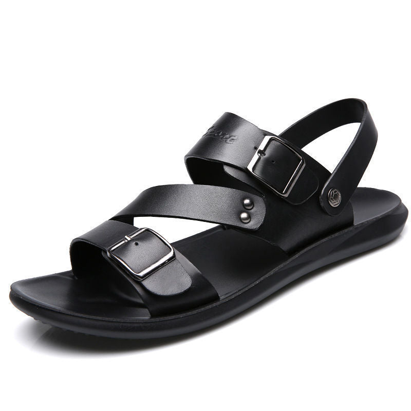 👡 50% RABATT! 🔥 Herren-Strandsandalien aus Leder – Rutschfest & atmungsaktiv – Perfekt für Strand, Alltag oder heiße Tage – echter Lederkomfort ☀️✨