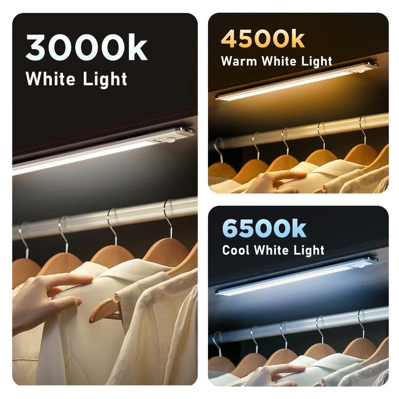 🏆 Het rea - 49% RABATT 🔥3-färgad belysning Stansfri smart sensor magnetisk uppladdningsbar LED-lampa