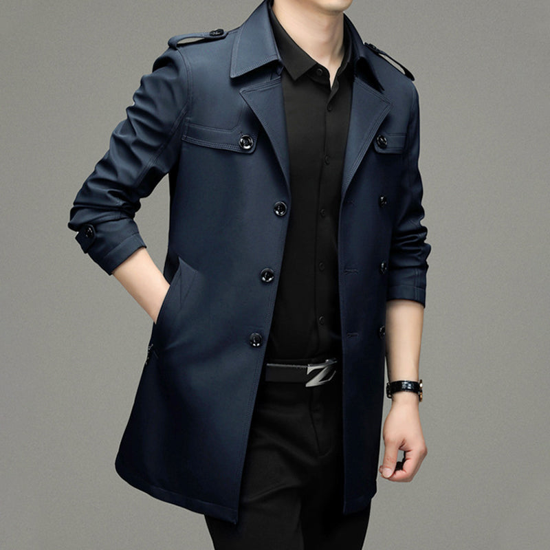 👔🍂Saisonale Sonderangebote – Herren-Windjacke mit doppelter Knopfleiste