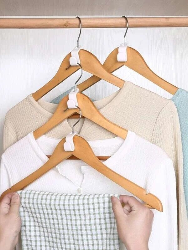 👔 50% RABATT! 🏠 Ruimtebesparende Kleerhanger Connector – Verdubbelt Opslag, Stabiel & Makkelijk te Gebruiken 🧥