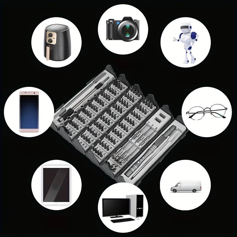 128-in-1 Präzisions-Schraubendreher Set – Professionelles Werkzeug für Reparatur & Demontage | Multifunktionaler Handschraubendreher mit Aufbewahrungsbox