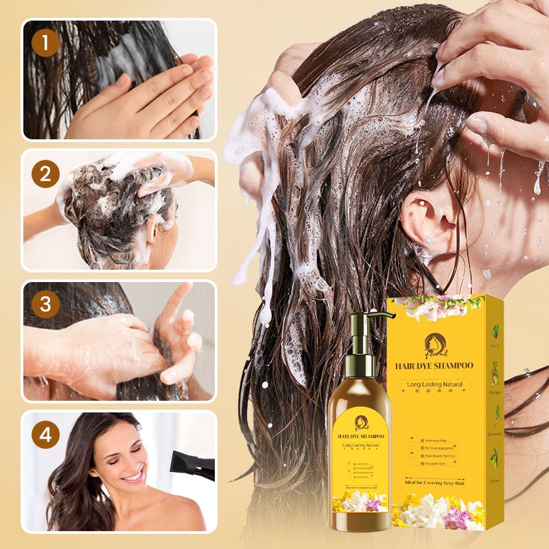 ❤️ Lang anhaltende natürliche Haarfarbe Shampoo