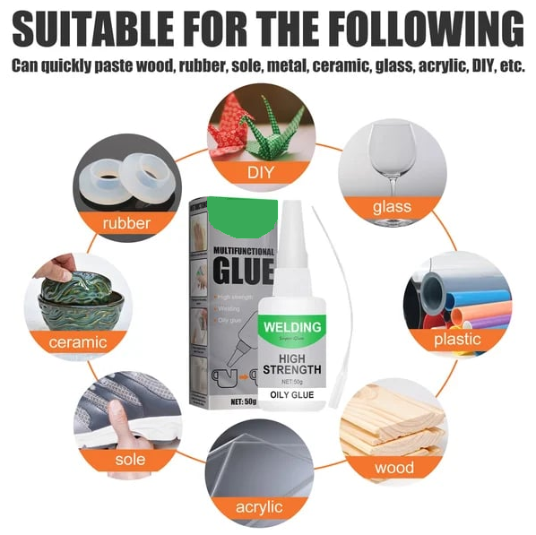 ⏳Zeitlich begrenztes Angebot⏳ Hochfester Universal-Reparaturkleber, 50 g – transparent, schnell abbindend, wasser- und stoßbeständig