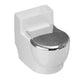 🚽😺 Katzen-Napf Toilette Design: Hygienisch & Platzsparend mit Edelstahlschüssel & Staubschutz - Wandmontage ohne Bohren, praktischer Stauraum für Zubehör!