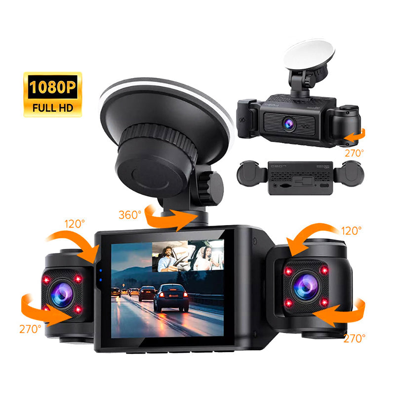 📹🌐 360°-Rundumsicht | Parkkamera | 1080p HD & Loop-Aufnahme 🚨