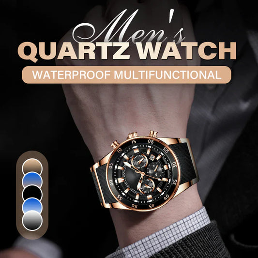 💎Zeitlich begrenztes Special⌛Wasserdichte multifunktionale Quarzuhr für Herren