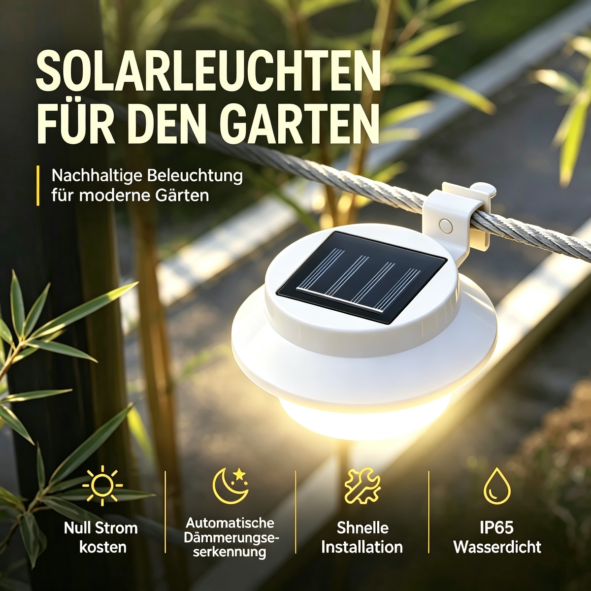 ☀️50% RABATT💡Solarleuchten für Außen – stromsparend, langlebig und die ganze Nacht für stimmungsvolle Beleuchtung 🌙🏡