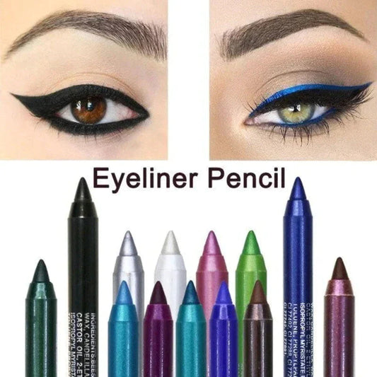 📢📢50% RABATT!!⏰24 Stunden lang anhaltender, wasserfester Farb-Eyeliner – 14 Farben, Perlmutt- und Matt-Finish, einfach anzuwenden🎨
