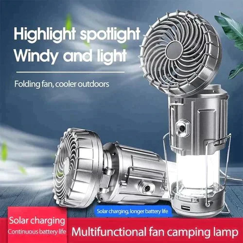 🌞Sommer-Schnäppchen 50% Rabatt🔥Tragbare LED-Camping-Laterne mit Ventilator💡