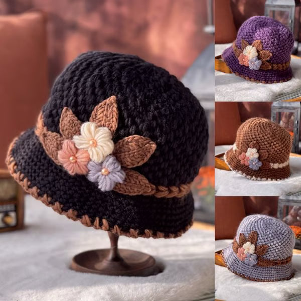 🎄Handgefertigte gestrickte Wollmütze