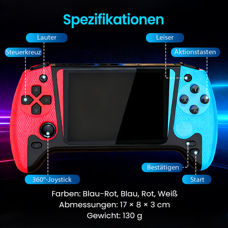 🎮500-in-1 Großbildschirm-Handheld-Klassiker-Spielkonsole