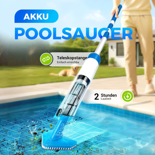 ✨3-in-1 Kabelloser Poolstaubsauger – Leicht, leise & effizient für kristallklares Wasser ✨