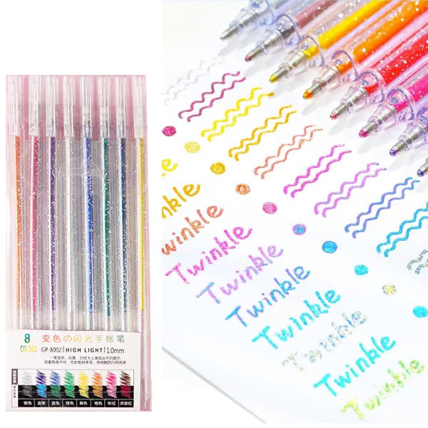 Glitzer-Gelstifte-Set