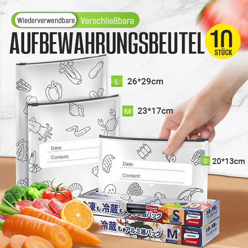 🔥Weltweiter Bestseller🍗 Zeitlich begrenztes Angebot! 3 kaufen, 2 gratis dazu🥦Wiederverwendbare, verschließbare Aufbewahrungsbeutel aus Aluminiumfolie