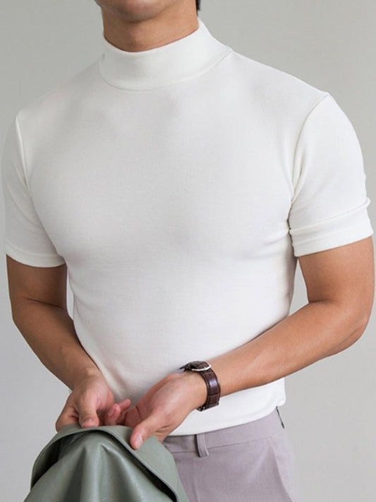 🎁2025 Neujahrsverkauf🎁Hochgeschlossenes Slim-Fit-T-Shirt für Herren