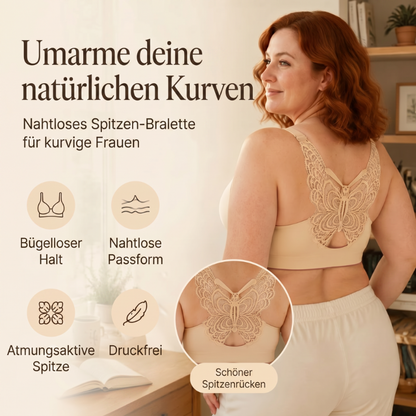 🎁Angebot: 50 % Rabatt⏳BH ohne Bügel mit Schmetterlingsstickerei