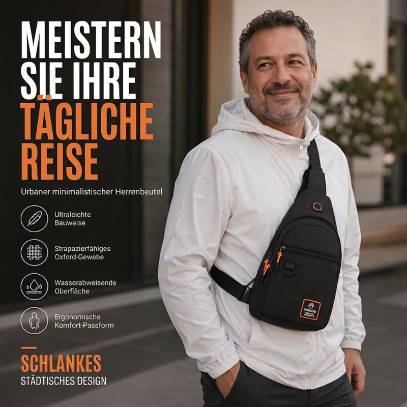 🎒 50% RABATT! 💼 Wasserdichte Umhängetasche mit mehreren Fächern – Verstellbarer Trageriemen – Ideal für Alltag, Reisen oder Ausflüge – trockener & sicherer Stauraum 🌧️✨