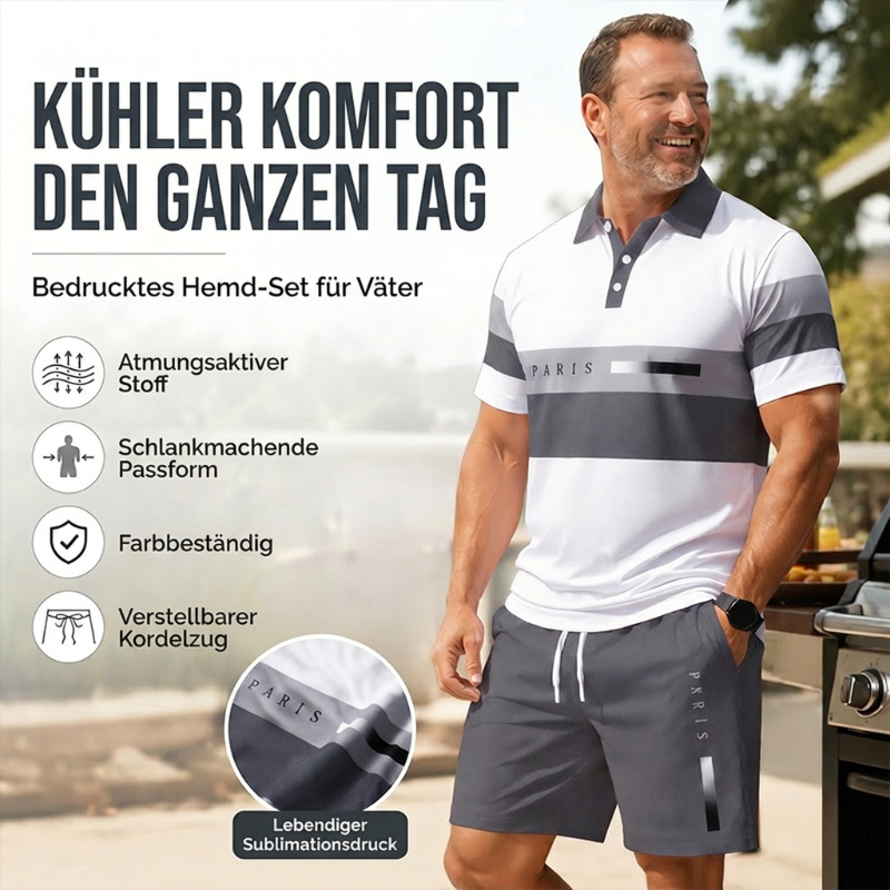 👕 2-teiliges Hemd- & Shorts-Set für Herren – bequem, atmungsaktiv & vielseitig für Sommer, Freizeit & Reisen | 50% Sommer-Sale ☀️🩳