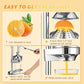 🍊🌀 Manuelle Zitruspresse – 50% RABATT! Edelstahl, robuste Aluminiumpresse – perfekt für Orangen, Zitronen & Granatäpfel. 🥤