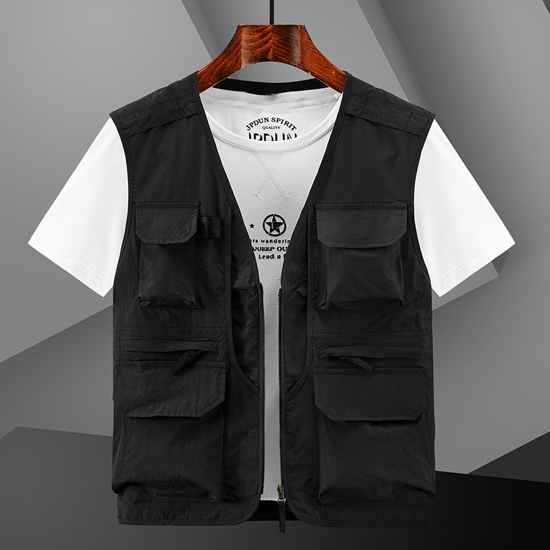 🔥Leichte, atmungsaktive Herren Outdoor Weste mit mehreren Taschen💪
