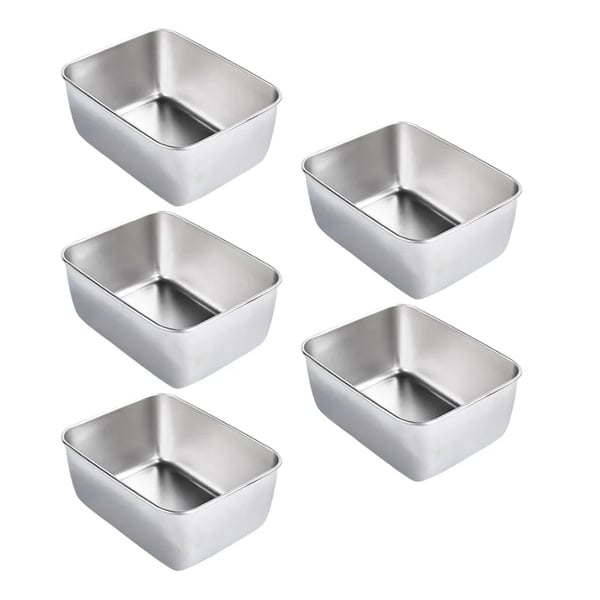 🎁 50% - Quadratische Platte aus Edelstahl（Mit Deckel）